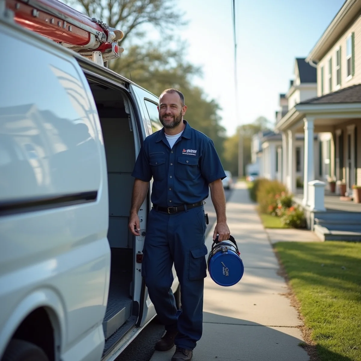 Plumber winterizing the water system at a riverfront cottage in Colonial Beach, VA