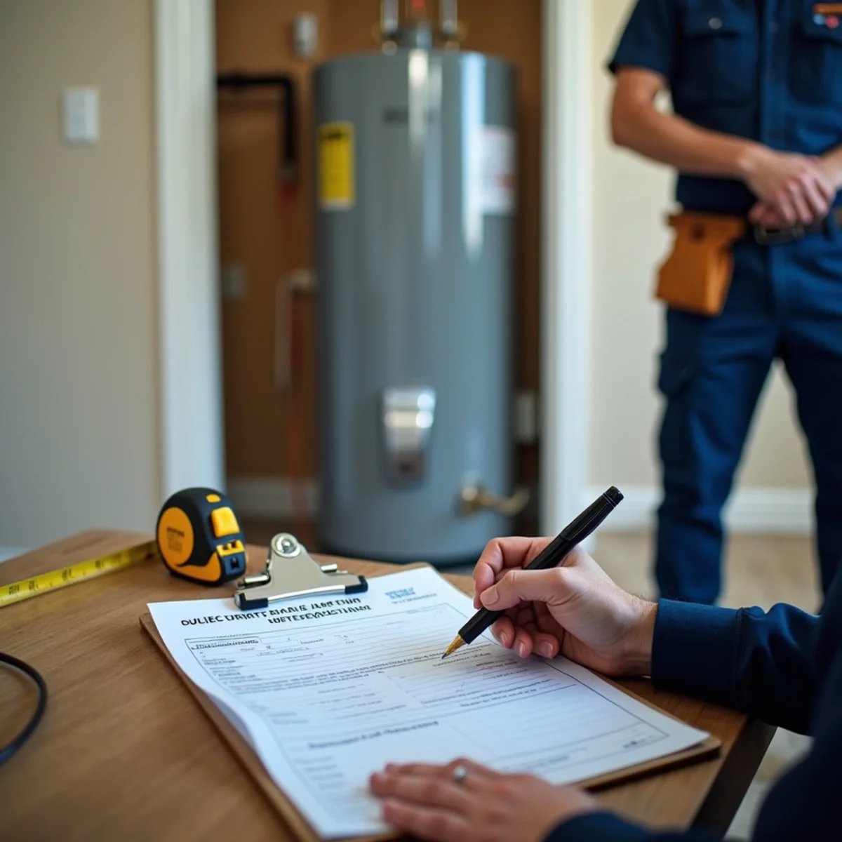 Plumbing permit and inspection paperwork on a job site in Fredericksburg VA